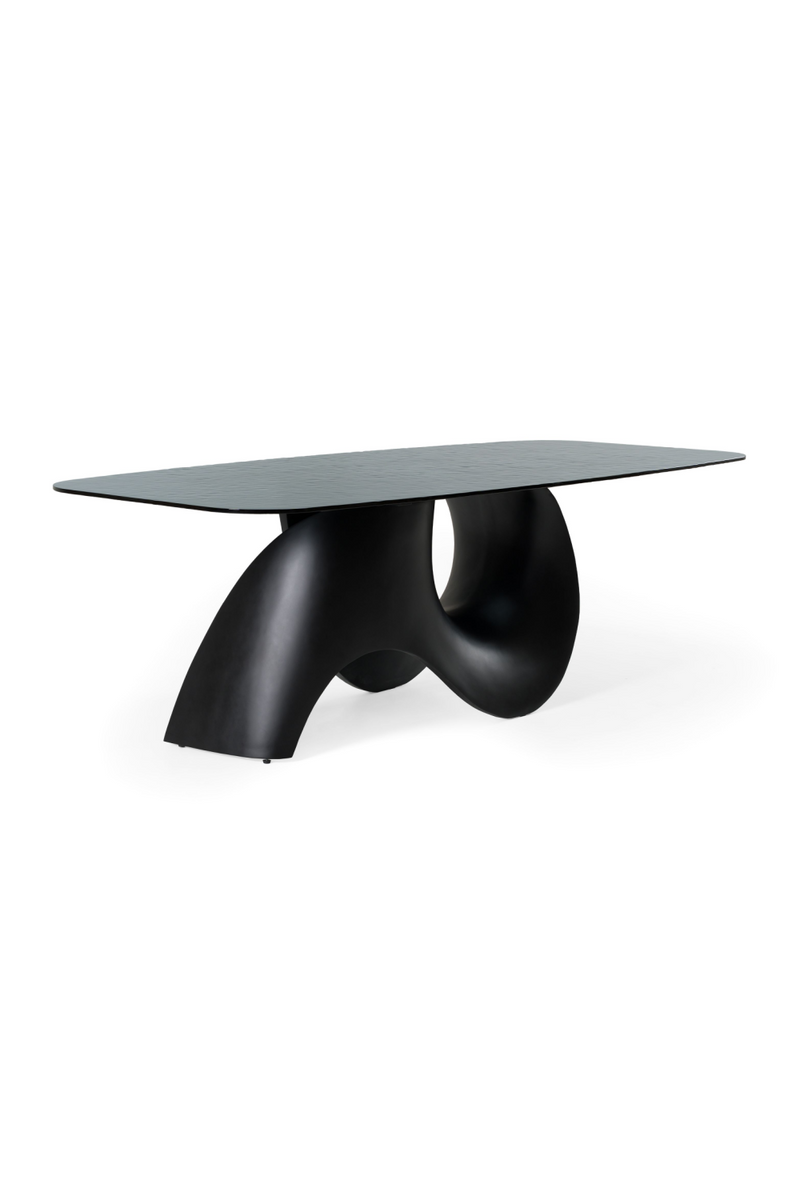 Gray Wave Glass Dining Table | OROA Modern Neptune | Oroatrade.com