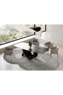 Gray Wave Glass Dining Table | OROA Modern Neptune | Oroatrade.com