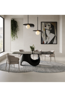 Gray Wave Glass Dining Table | OROA Modern Neptune | Oroatrade.com