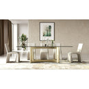 Brushed Brass Base Dining Table | OROA Modern Mingus
