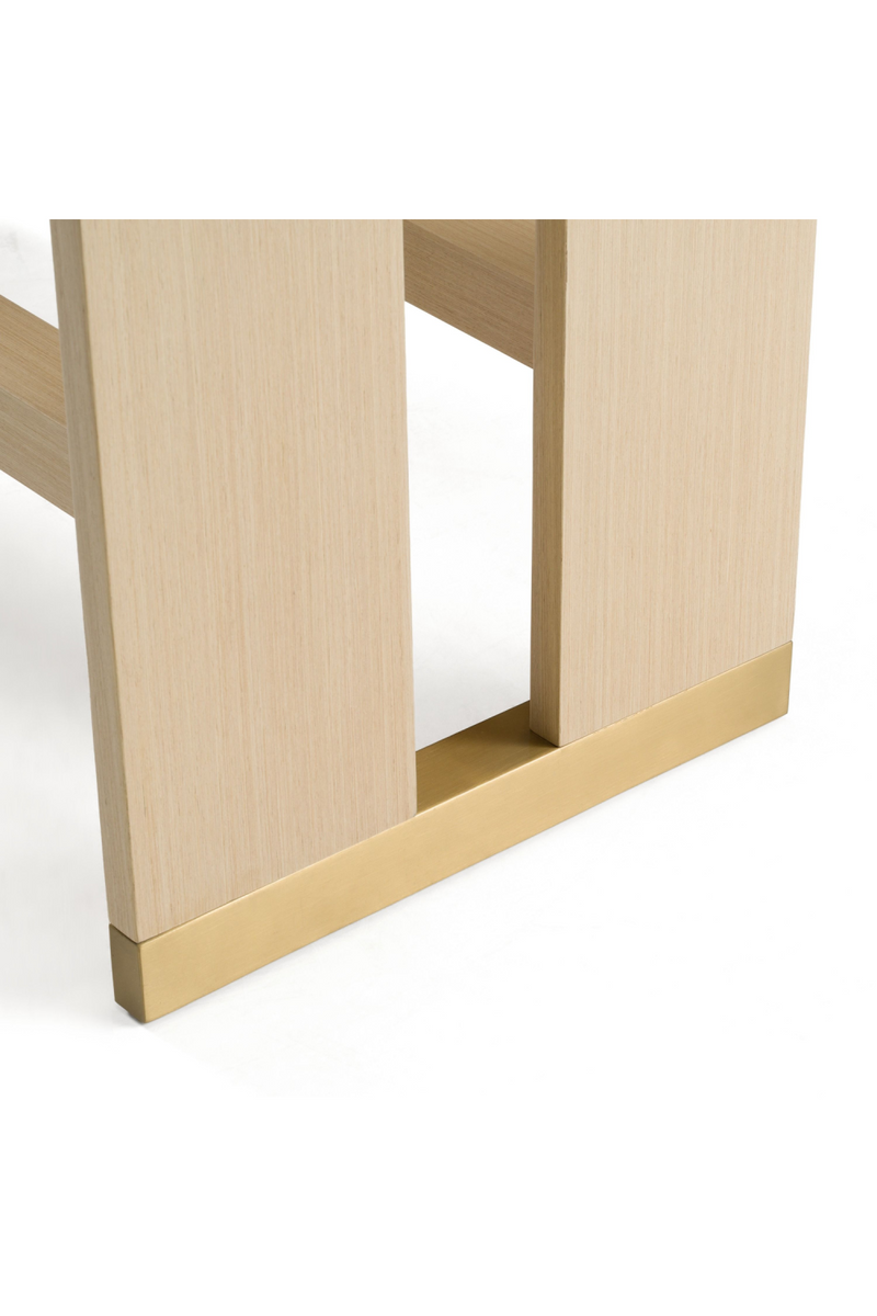 Oak Base Glass Dining Table | OROA Modern Florence | Oroatrade.com