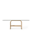 Oak Base Glass Dining Table | OROA Modern Florence | Oroatrade.com