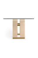 Oak Base Glass Dining Table | OROA Modern Florence | Oroatrade.com