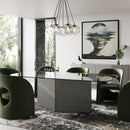 Patterned Silver Dining Table | OROA Modern Raphael