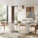 White Fiberglass Dining Table | OROA Modern Ashley