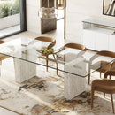 White Fiberglass Dining Table | OROA Modern Ashley