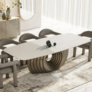 Bronze Fiberglass Base Dining Table | OROA Modern Moorgate