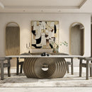 Bronze Fiberglass Base Dining Table | OROA Modern Moorgate