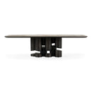 Hospitality furniture - Gray Brass Oval Dining Table - www.oroatrade.com