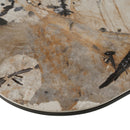 Hospitality furniture - Gray Brass Oval Dining Table - www.oroatrade.com