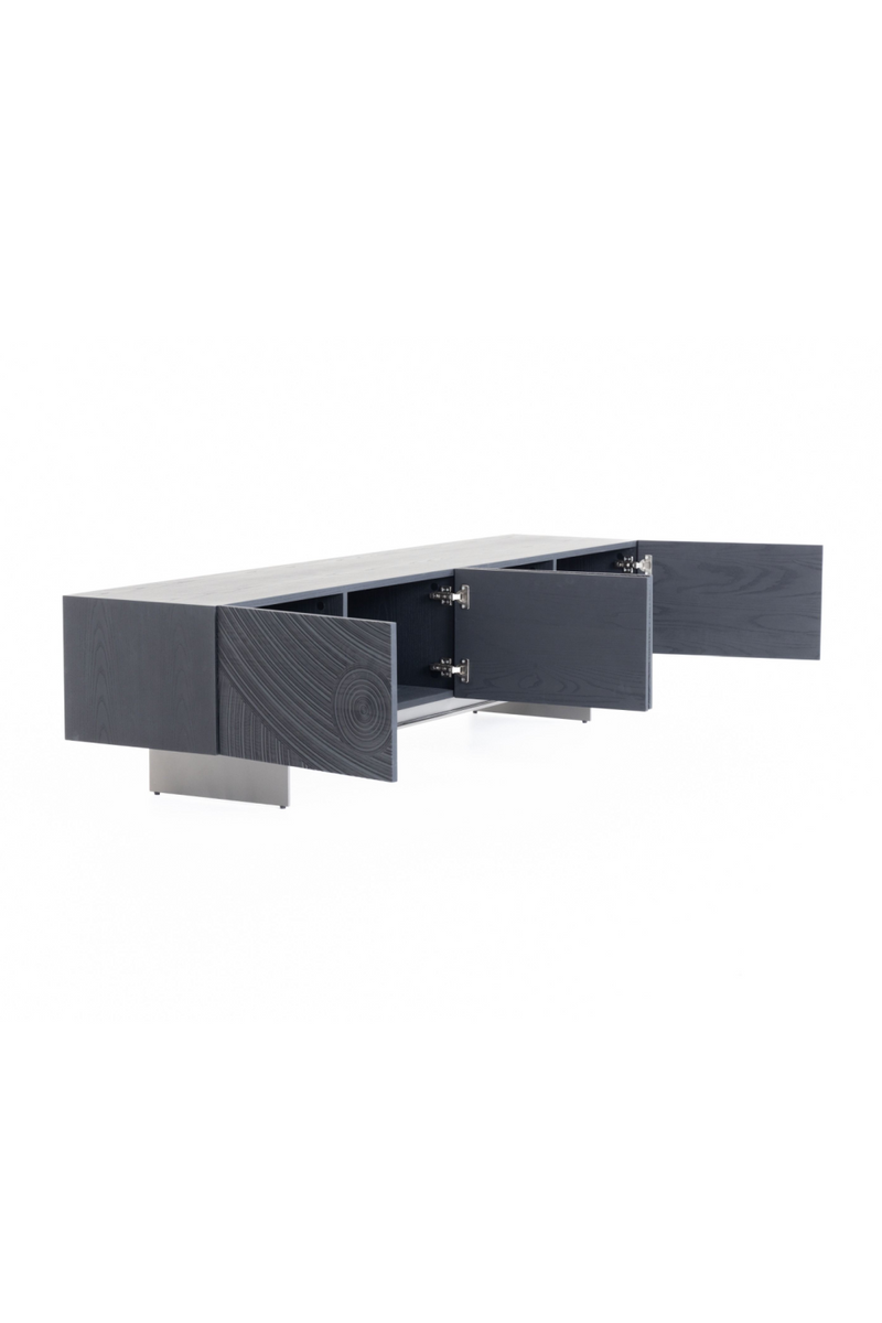 Black Ash 4-Door TV Stand | OROA Modern Cirque | Oroatrade.com