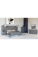 Gray Panel Headboard Queen Bed | OROA Modern Buckley | Oroatrade.com