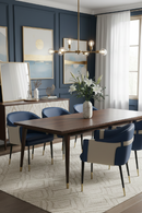 Blue Vegan Leather Dining Chair | OROA Modern Calderon | Oroatrade.com