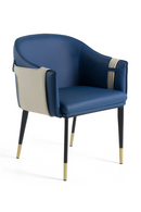 Blue Vegan Leather Dining Chair | OROA Modern Calderon | Oroatrade.com