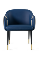 Blue Vegan Leather Dining Chair | OROA Modern Calderon | Oroatrade.com