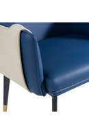 Blue Vegan Leather Dining Chair | OROA Modern Calderon | Oroatrade.com