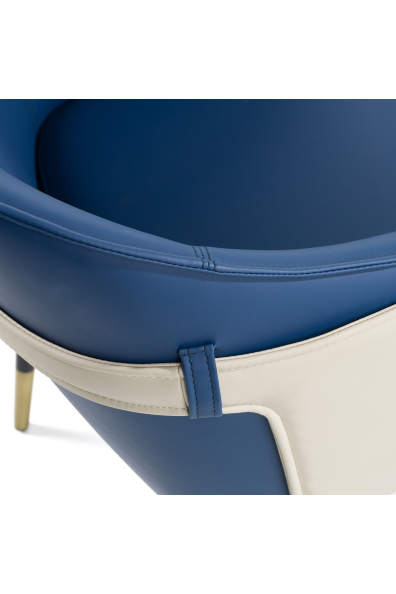 Blue Vegan Leather Dining Chair | OROA Modern Calderon | Oroatrade.com