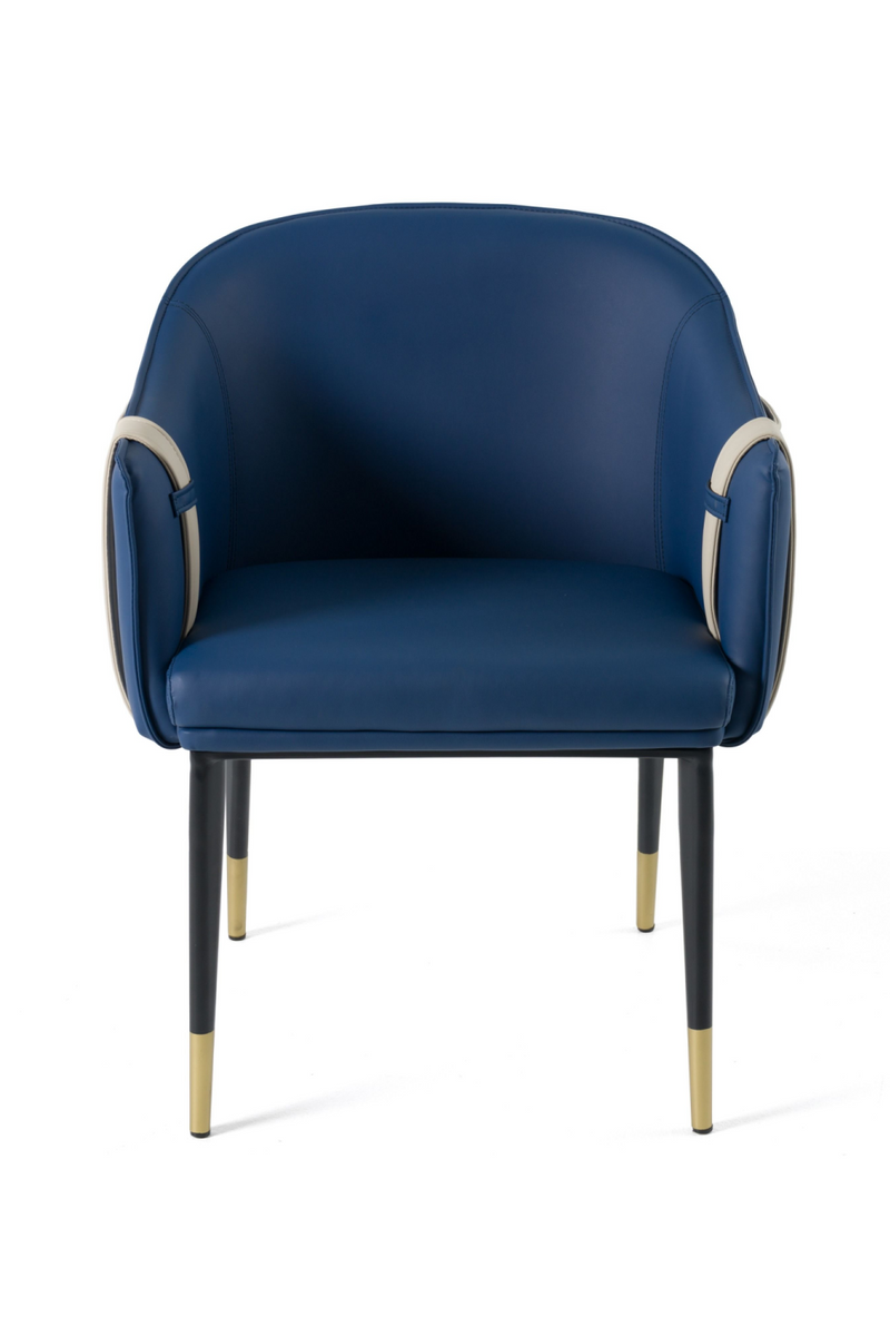 Blue Vegan Leather Dining Chair | OROA Modern Calderon | Oroatrade.com