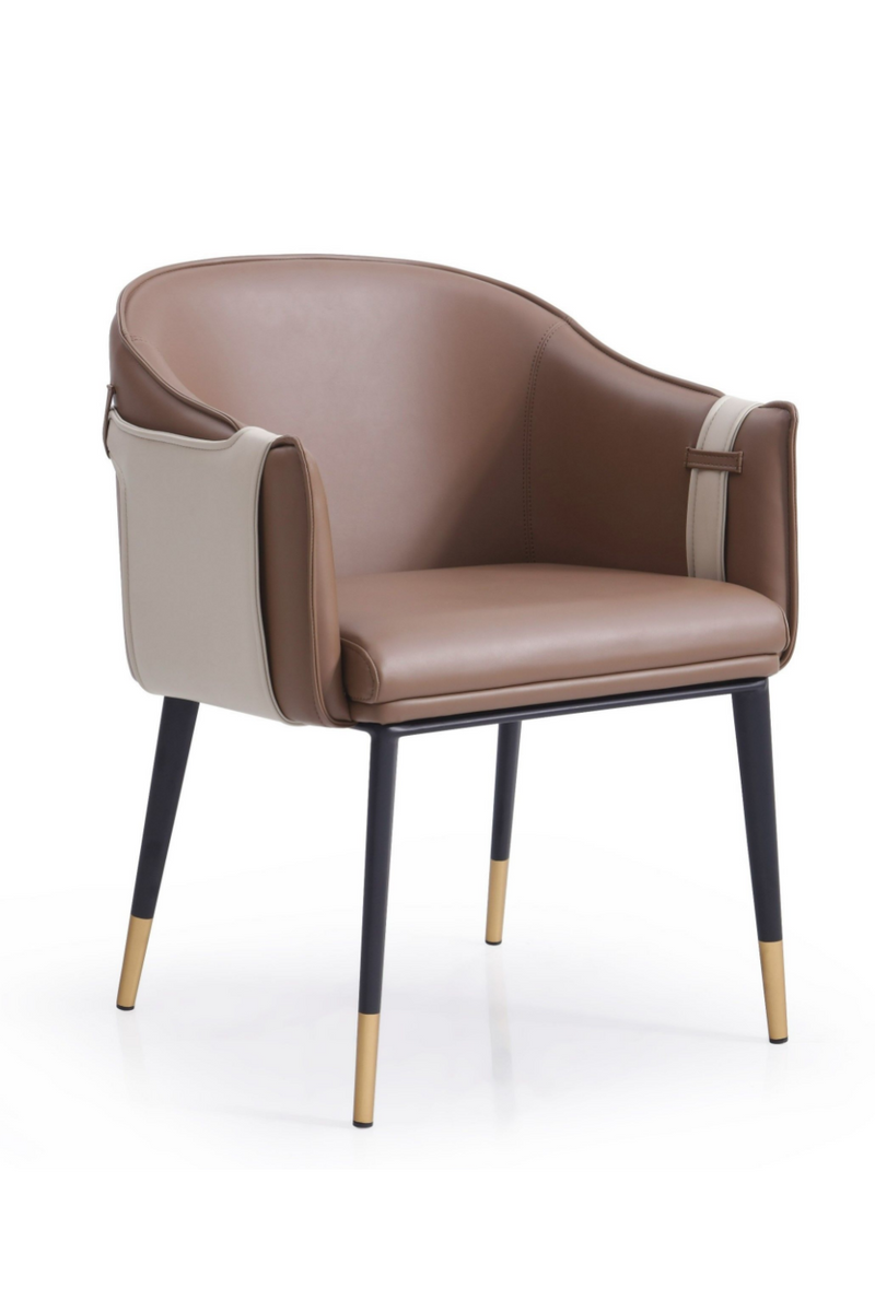 Two-Toned Vegan Leather Dining Chair | OROA Modern Calder | Oroatrade.com