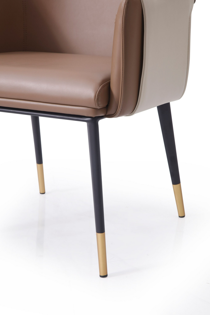 Two-Toned Vegan Leather Dining Chair | OROA Modern Calder | Oroatrade.com