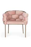 Hexagonal-Padded Pink Velvet Dining Chair | OROA Modern Debra | Oroatrade.com