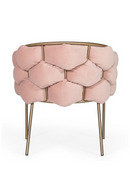 Hexagonal-Padded Pink Velvet Dining Chair | OROA Modern Debra | Oroatrade.com