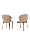 Velvet Shell Dining Chairs (2) | OROA Modern Nadia | Oroatrade.com
