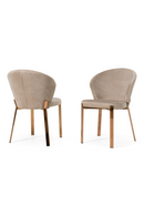 Velvet Shell Dining Chairs (2) | OROA Modern Nadia | Oroatrade.com