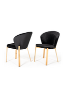 Velvet Shell Dining Chairs (2) | OROA Modern Nadia | Oroatrade.com
