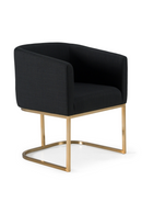 U-Shaped Brass Base Dining Chair | OROA Modern Yukon | Oroatrade.com