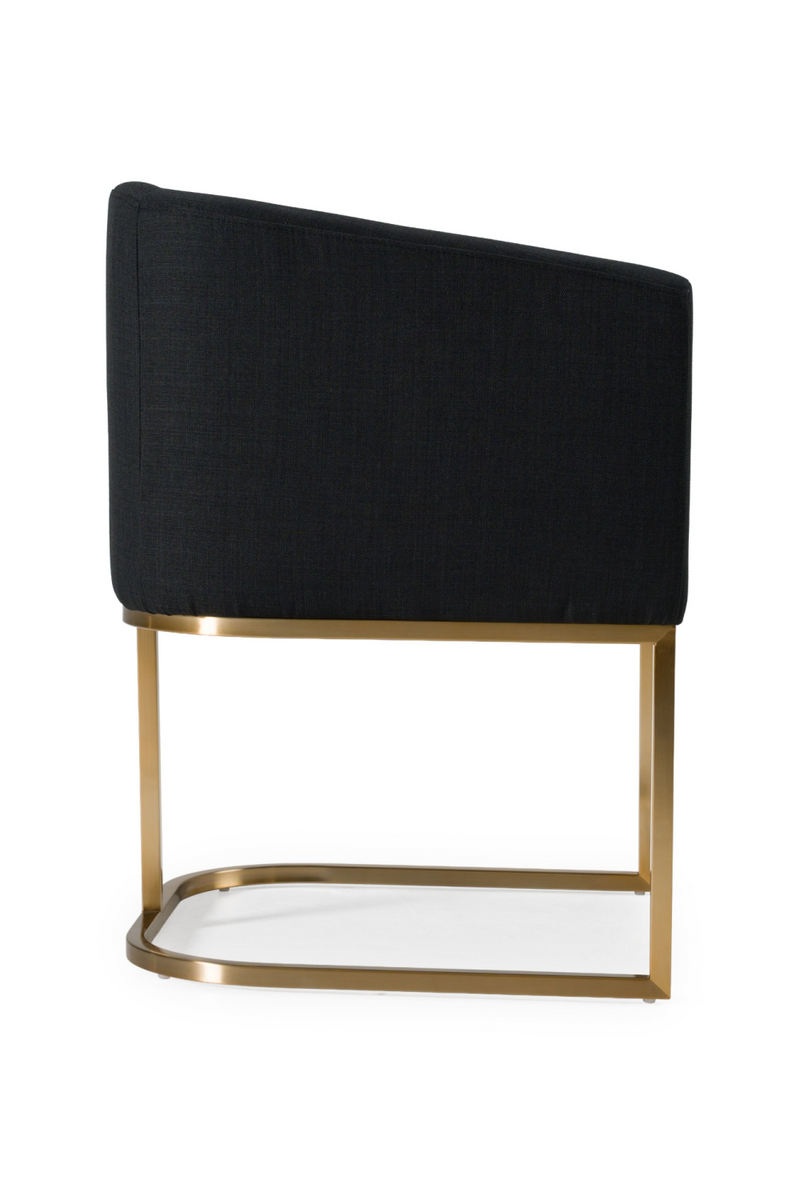 U-Shaped Brass Base Dining Chair | OROA Modern Yukon | Oroatrade.com