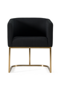 U-Shaped Brass Base Dining Chair | OROA Modern Yukon | Oroatrade.com