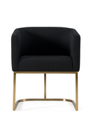 U-Shaped Brass Base Dining Chair | OROA Modern Yukon | Oroatrade.com