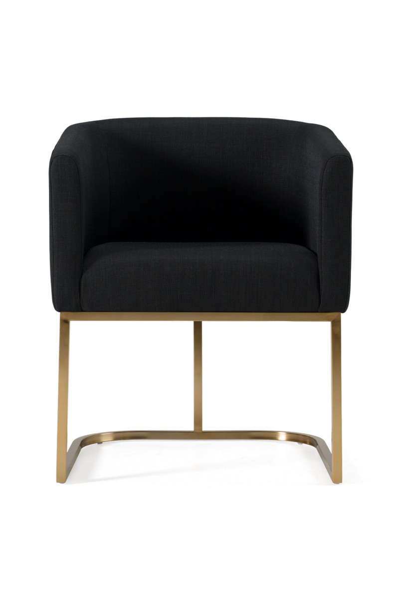 U-Shaped Brass Base Dining Chair | OROA Modern Yukon | Oroatrade.com