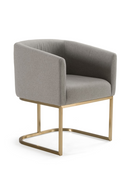 U-Shaped Brass Base Dining Chair | OROA Modern Yukon | Oroatrade.com