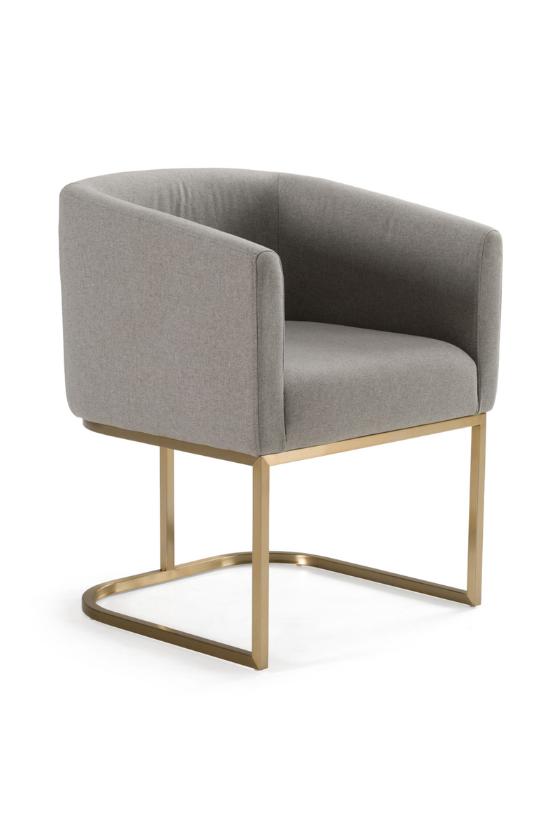 U-Shaped Brass Base Dining Chair | OROA Modern Yukon | Oroatrade.com