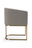 U-Shaped Brass Base Dining Chair | OROA Modern Yukon | Oroatrade.com