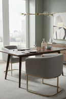 U-Shaped Brass Base Dining Chair | OROA Modern Yukon | Oroatrade.com