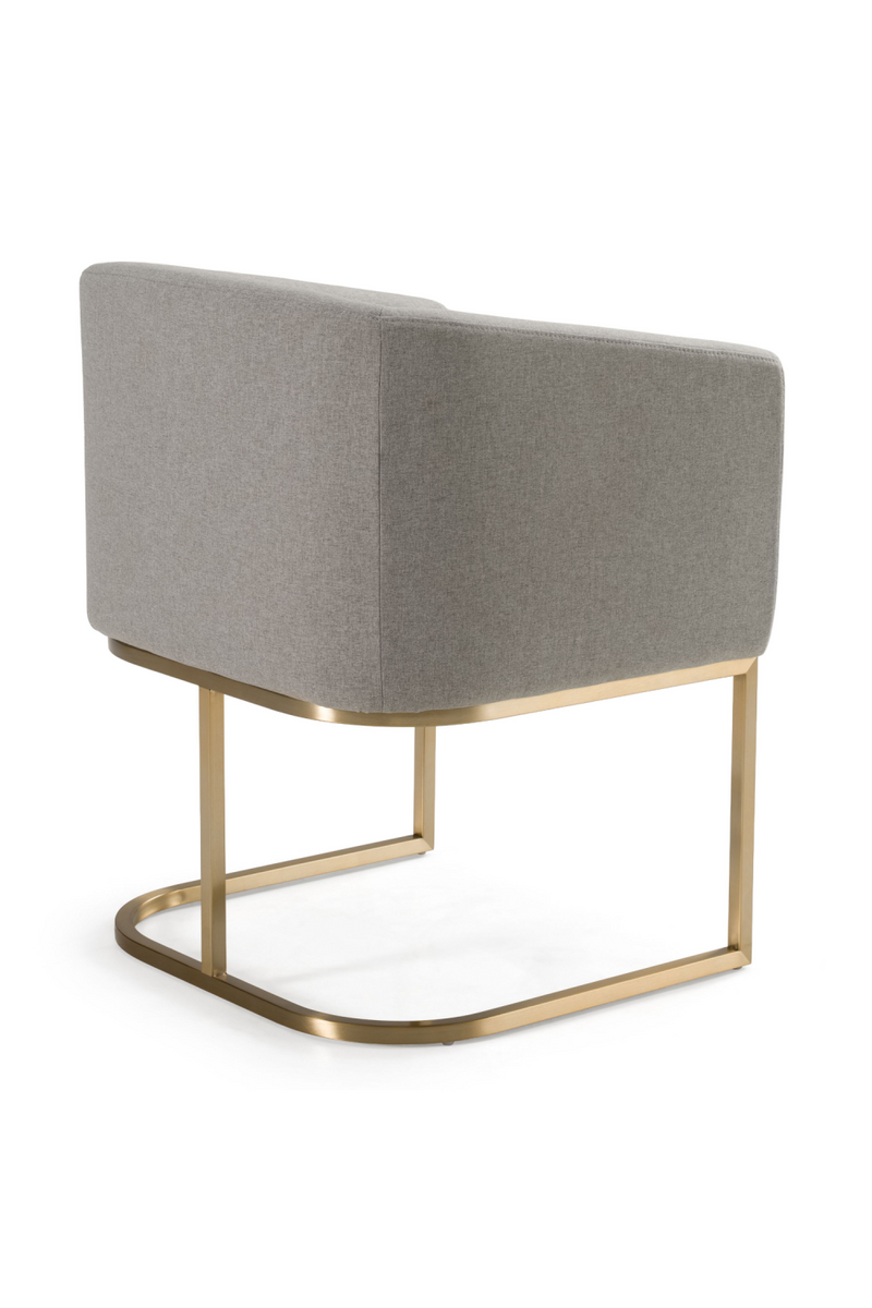 U-Shaped Brass Base Dining Chair | OROA Modern Yukon | Oroatrade.com