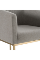 U-Shaped Brass Base Dining Chair | OROA Modern Yukon | Oroatrade.com