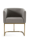U-Shaped Brass Base Dining Chair | OROA Modern Yukon | Oroatrade.com