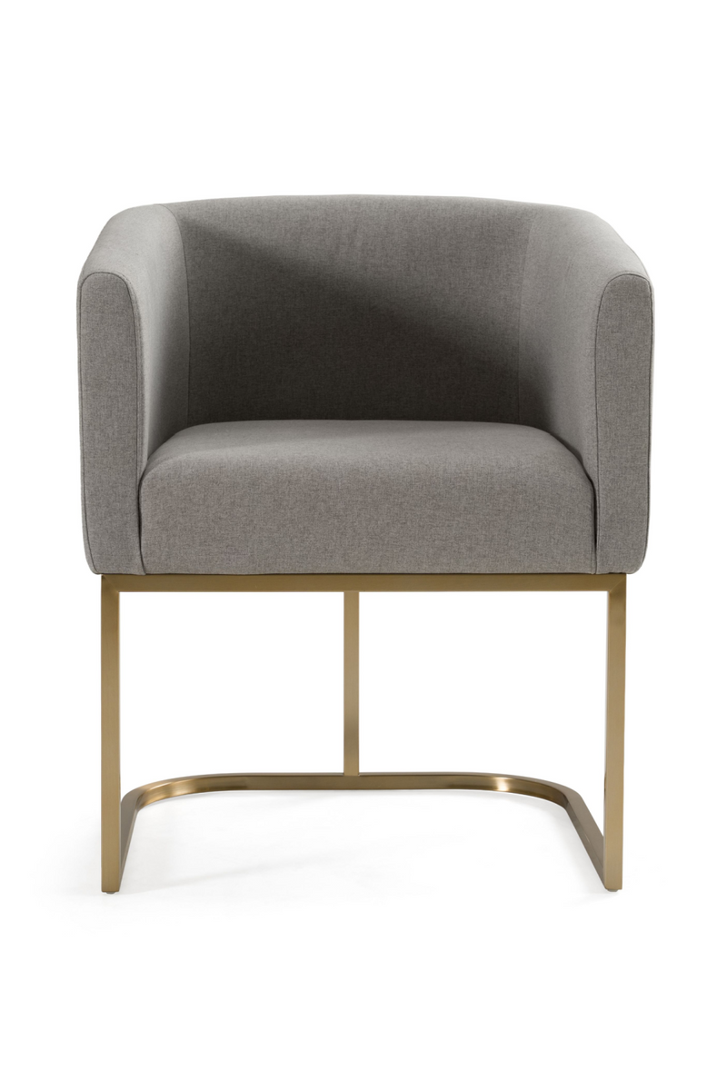 U-Shaped Brass Base Dining Chair | OROA Modern Yukon | Oroatrade.com
