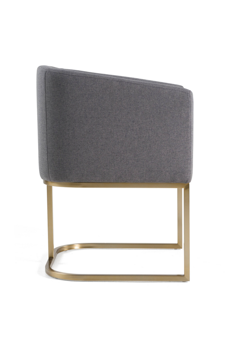 U-Shaped Brass Base Dining Chair | OROA Modern Yukon | Oroatrade.com