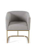U-Shaped Brass Base Dining Chair | OROA Modern Yukon | Oroatrade.com