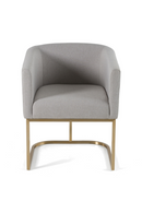 U-Shaped Brass Base Dining Chair | OROA Modern Yukon | Oroatrade.com