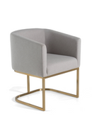 U-Shaped Brass Base Dining Chair | OROA Modern Yukon | Oroatrade.com