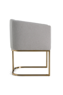 U-Shaped Brass Base Dining Chair | OROA Modern Yukon | Oroatrade.com