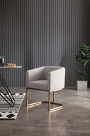 U-Shaped Brass Base Dining Chair | OROA Modern Yukon | Oroatrade.com