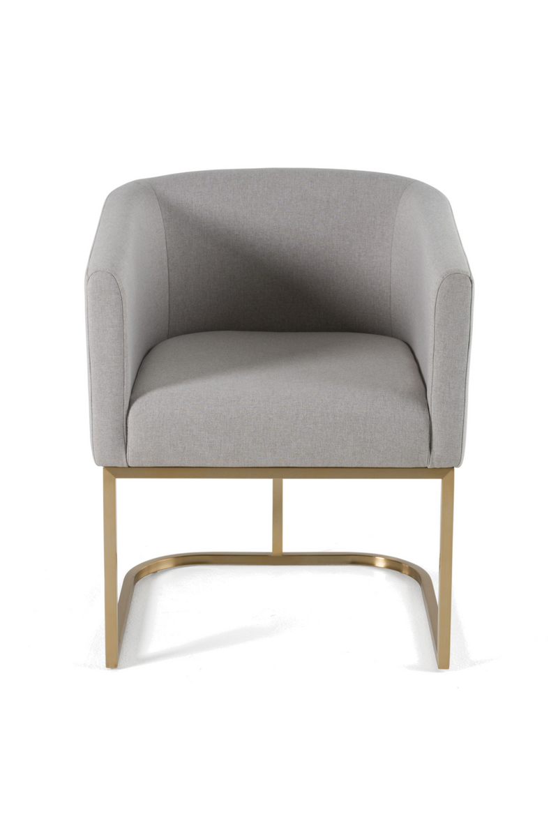 U-Shaped Brass Base Dining Chair | OROA Modern Yukon | Oroatrade.com