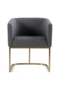 U-Shaped Brass Base Dining Chair | OROA Modern Yukon | Oroatrade.com